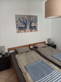 Schlafzimmer an der Veranda