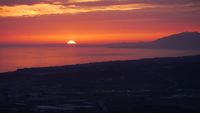 Sonnenuntergang - Halbinsel von Tanger und Meerenge von Gibraltar